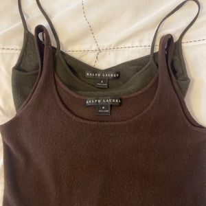 Ralph Lauren cashmere tank top, 2 pack